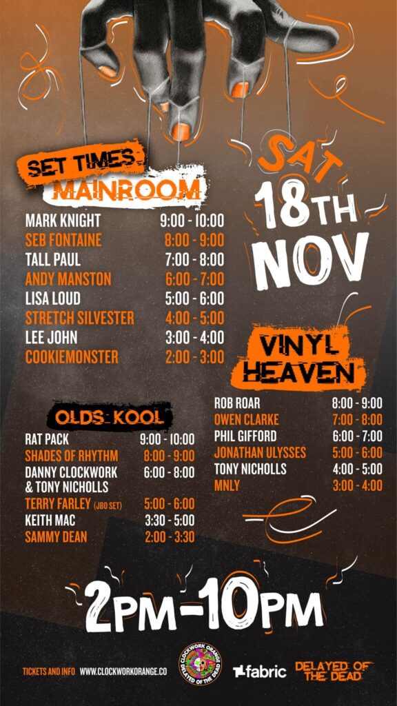 Rob Roar @ Clockwork Delayed Of The Dead @ FABRIC (Vinyl Set)